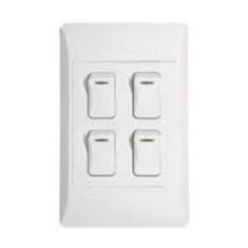 Chint Condere 4 Lever 1-Way Switch - 4×2