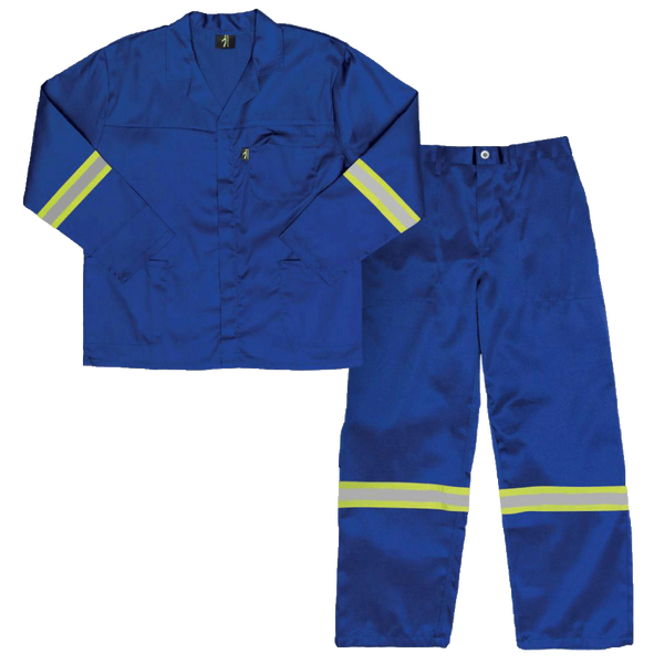 Royal Blue Conti Suit with Reflective Tape - 2-Piece, Size 42