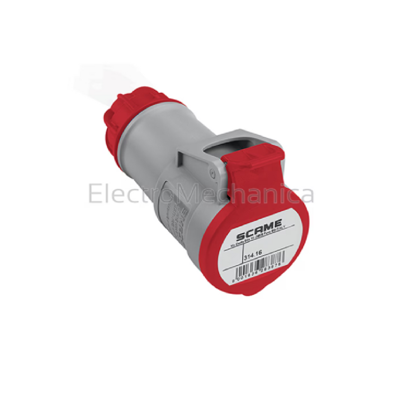 Scame Female CEE Coupler - 16 A, 4-Pole (3P+E), IP54, 400 VAC