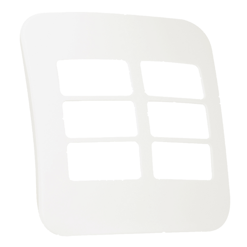 Veti 1 - Six Single Module Horizontal Cover Plate