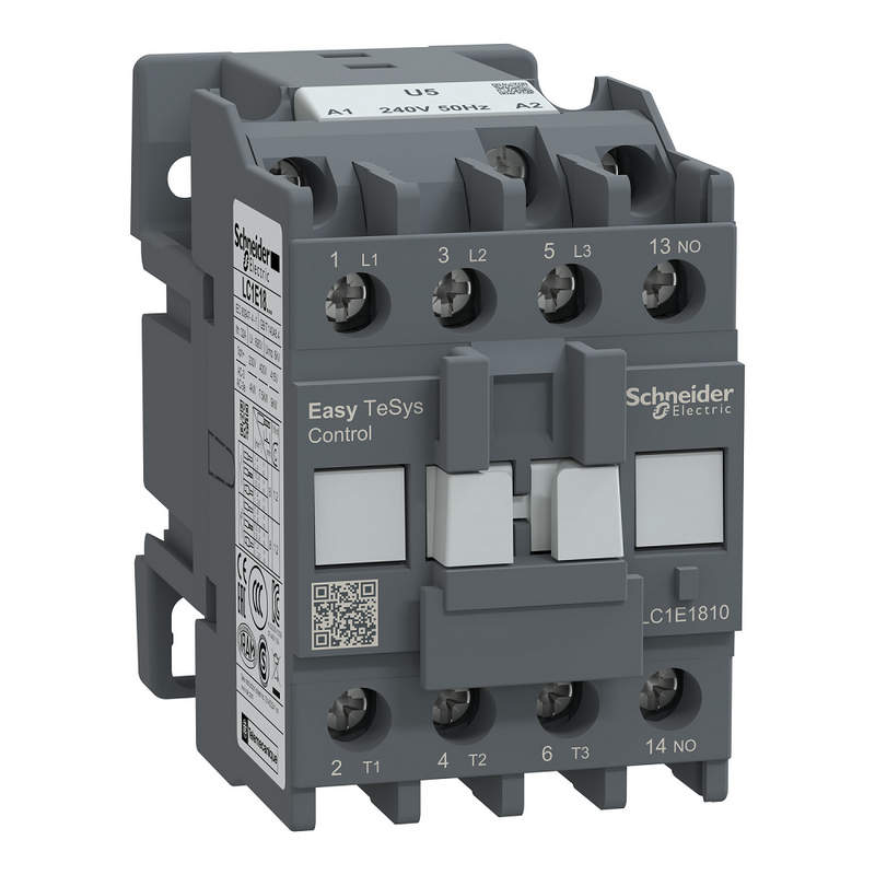 Schneider Contactor - 3P 18A TVS (1NO, 7.5kW, 240V Coil)