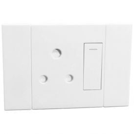 Veti 2 - Single SSO Horizontal 16A RSA 4×2 White