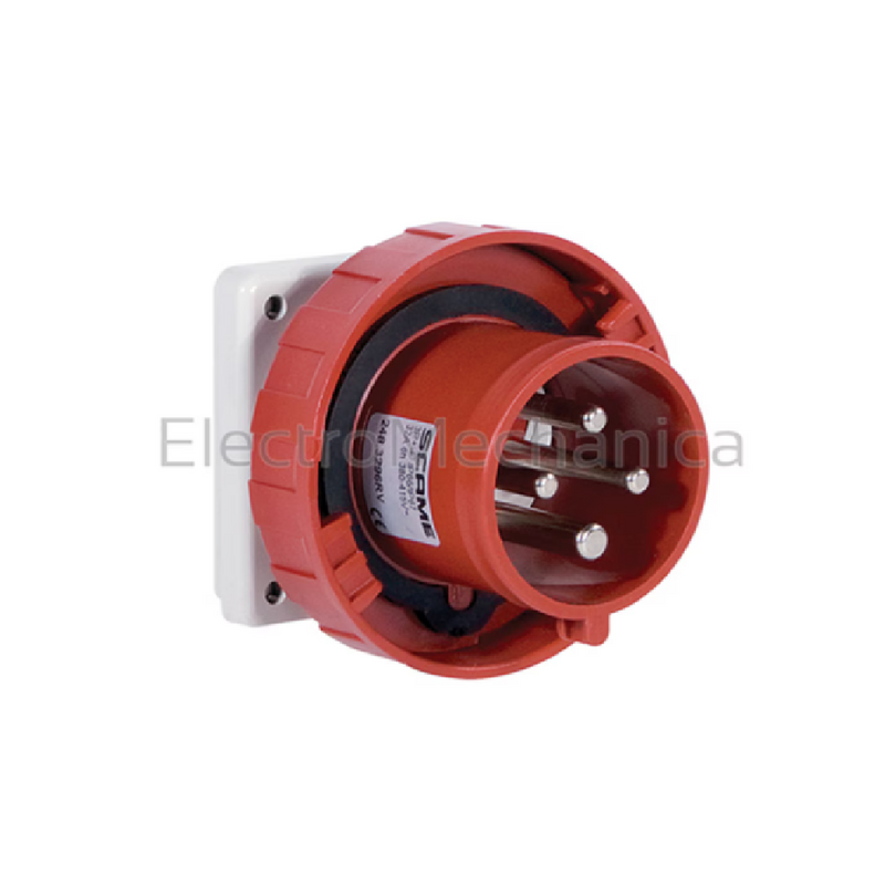 Scame CEE 32 A 3P+N+E Flush‑Mount Male Appliance Inlet - IP67