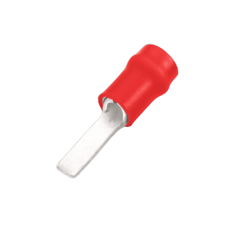 Insulated Flat Red Blade Terminal - 3 × 14 mm