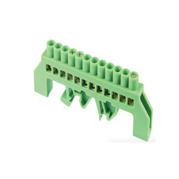 12-Way Green Earth Bar - 6x9mm, 16mm DIN Mount