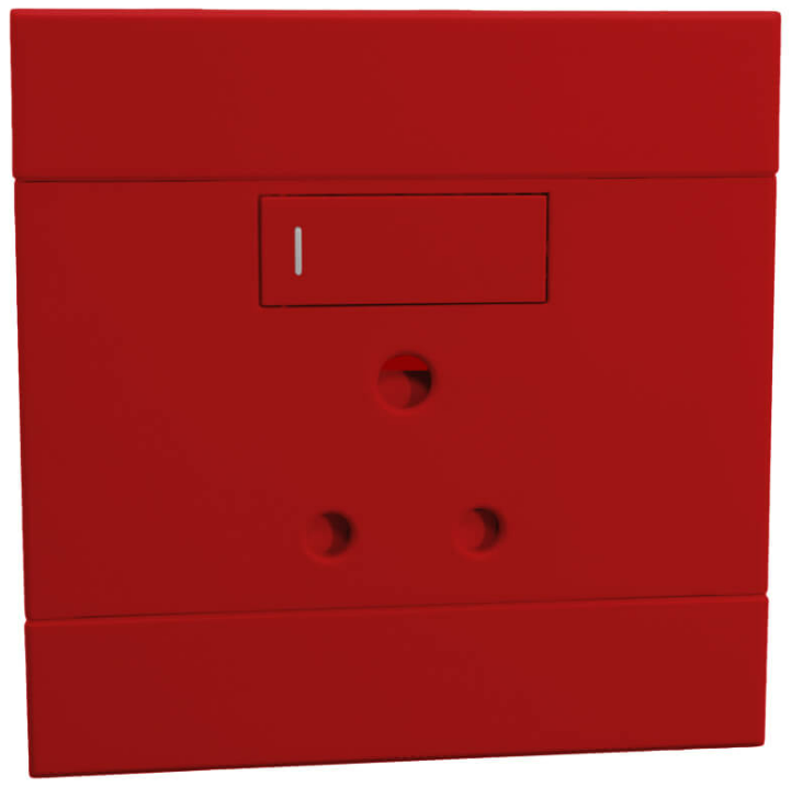 Veti 2 - Dedicated Single Socket Outlet 4×4 16A Red