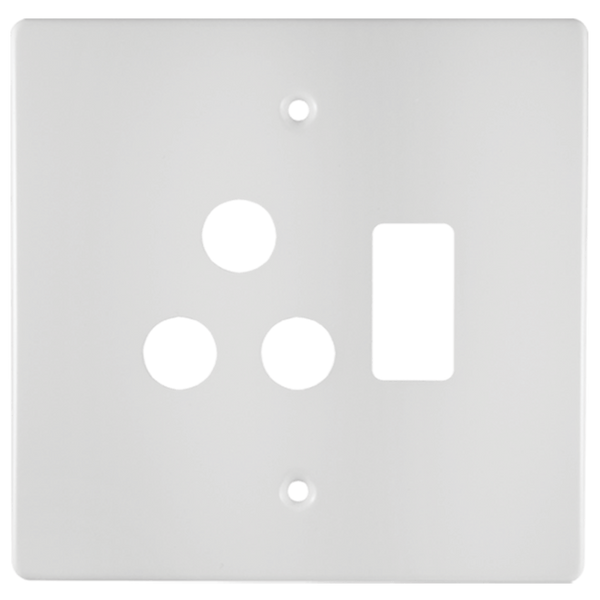 Crabtree Classic Single SSO 1×16A RSA Cover Plate - 4×4, White