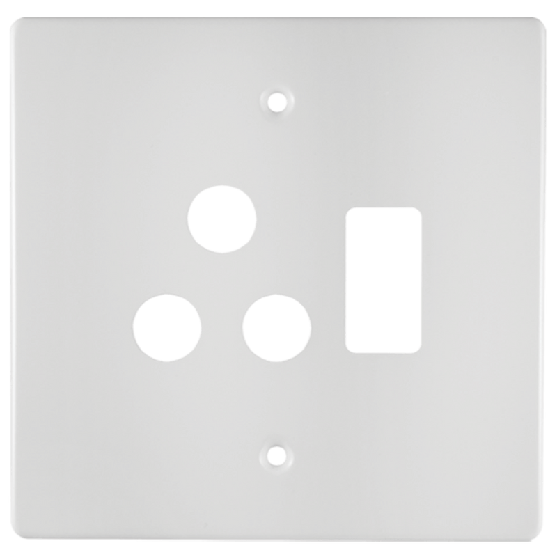 Crabtree Classic Single SSO 1×16A RSA Cover Plate - 4×4, White