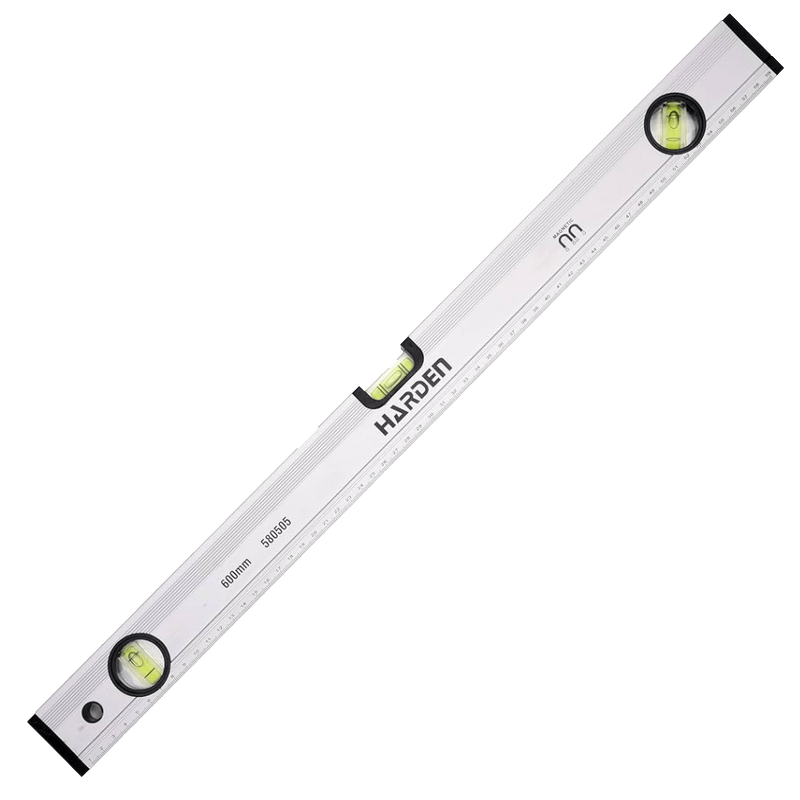Ruwag Harden Classic Spirit Level - 600 mm Aluminium, 3 Vials (Magnetic, Orange)