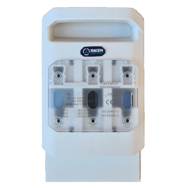 Riken NH2 DC Fuse Disconnect - 3 Pole, 300 A/400 A, 440 VDC