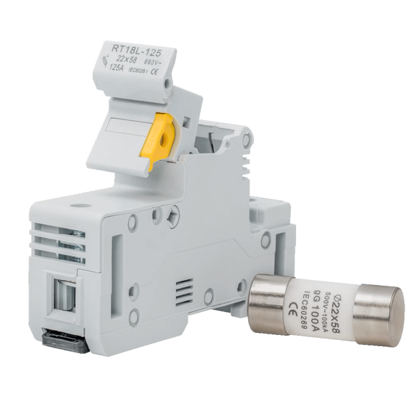Riken 1‑Pole 22 × 58 mm Fuse Holder - 125 A / 690 VAC