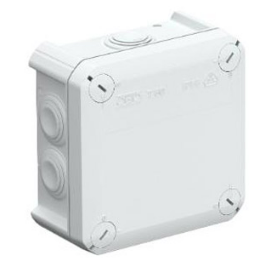 OBO T25 Junction Box - 4 × M25 Entries, Light Grey (80 × 51 mm)