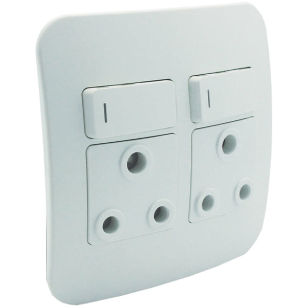Veti 1 - Double SSO 16A RSA Socket Outlet White