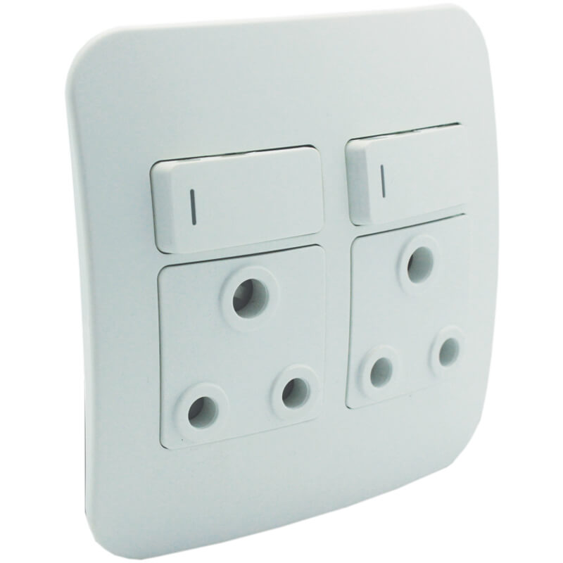Veti 1 - Double SSO 16A RSA Socket Outlet White