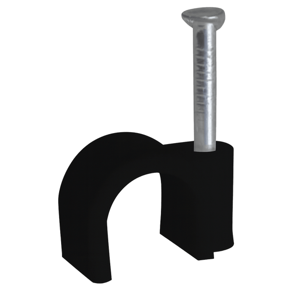 Polysaddle 8mm Round - Black (Pack)