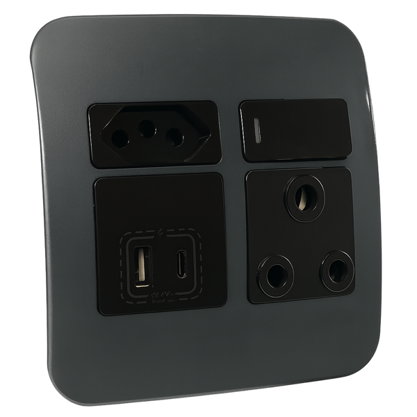 Veti 1 Combo Socket - Black/Gunmetal