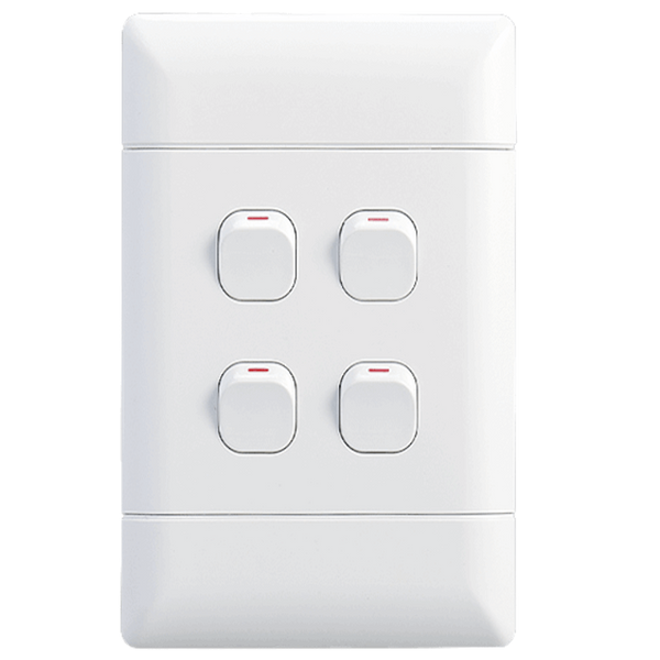 NEU 4 Lever 1 Way Complete 4×2 - White
