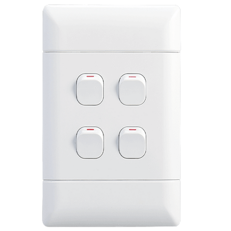 NEU 4 Lever 1 Way Complete 4×2 - White