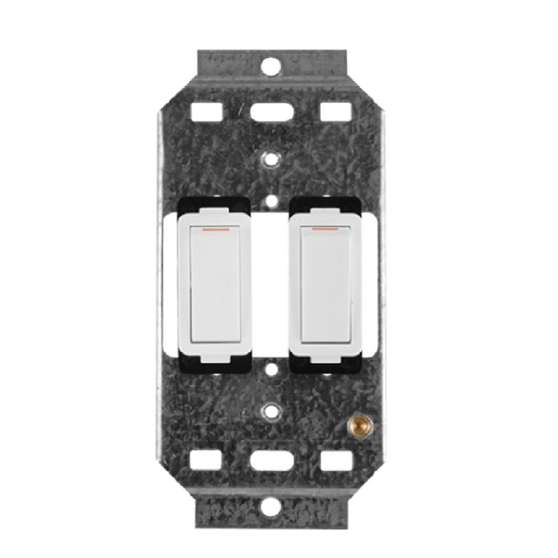 Crabtree Classic 2‑Lever 1‑Way Switch - 4×2, White