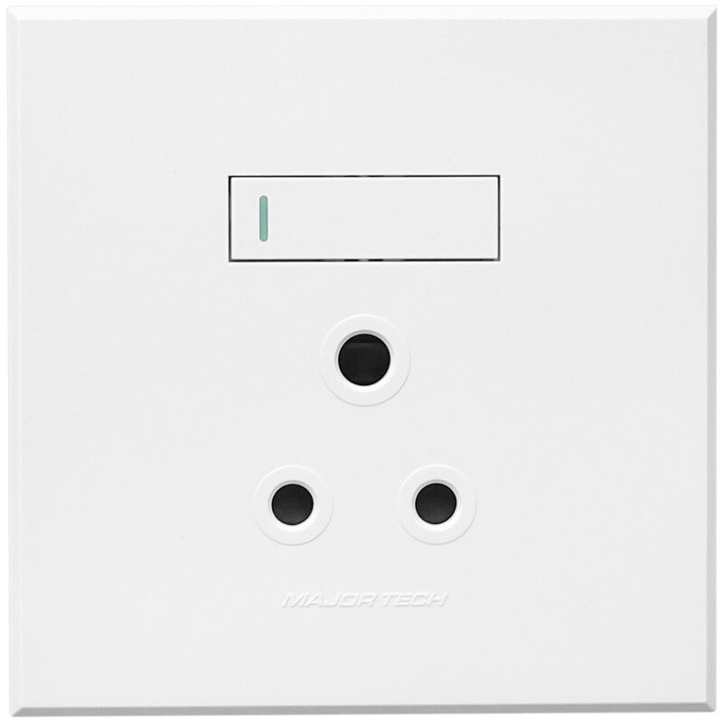 Veti 3 - Single SSO Socket Cover Plate 4×4 WT/White