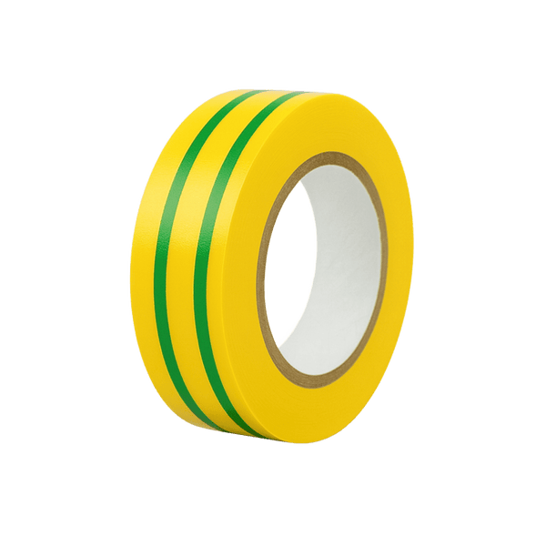 SR Insulation Tape PVC Green/Yellow 0.18×18mm 20m Flame Retardant