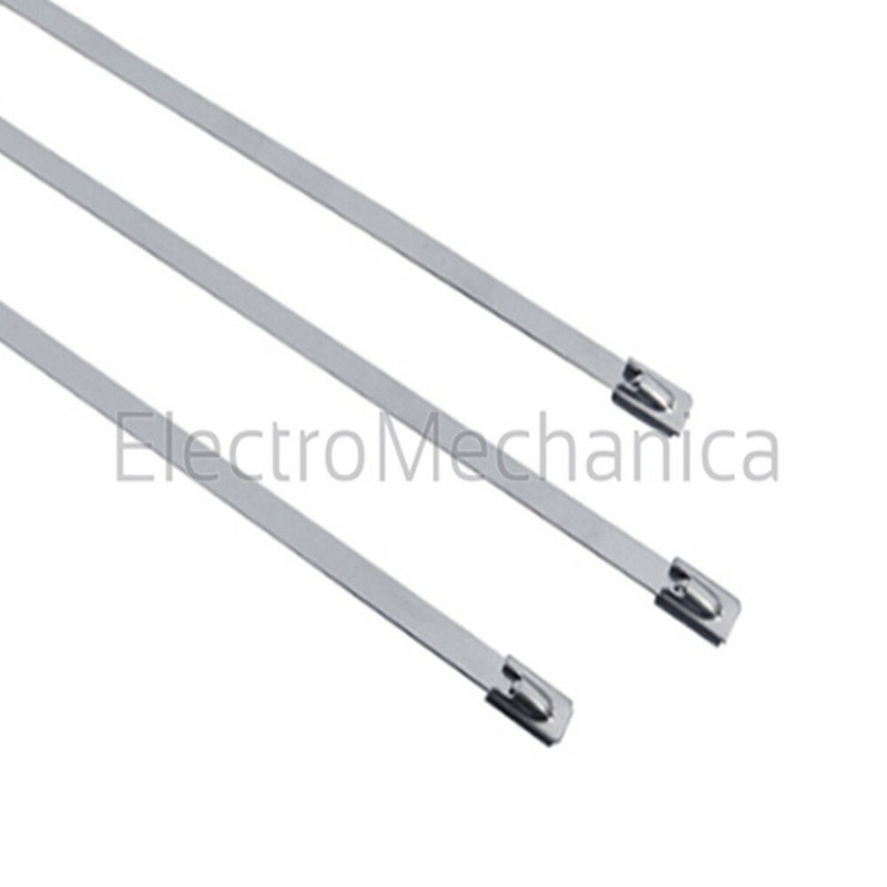 EM Stainless Steel Cable Ties - S/S304, 450mm x 4.6mm, Pack of 100