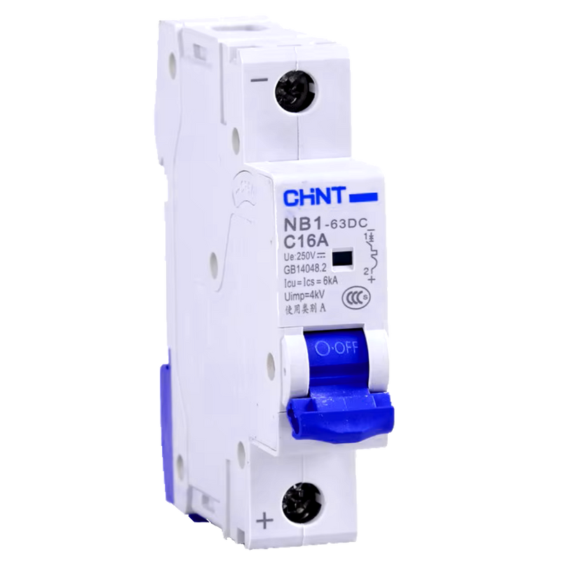 Chint PV DC Circuit Breaker - 16A, 1P, 250V DC, 6kA