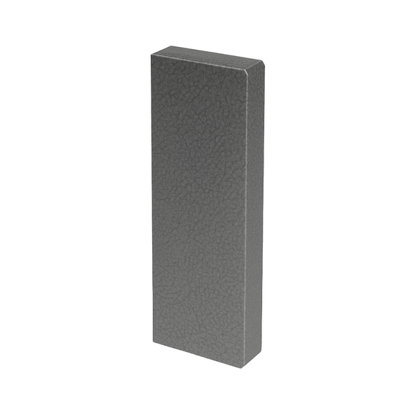 N8/P801 Plinth Skirt - 2 Compartment End Cap, Hammertone Grey (HTG)