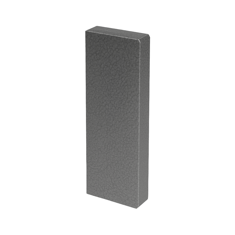 N8/P801 Plinth Skirt - 2 Compartment End Cap, Hammertone Grey (HTG)