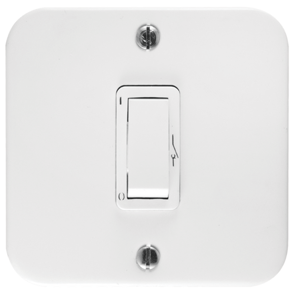 Crabtree Classic Industrial 1-Lever 20A Double-Pole Isolator Switch - 2×2, White