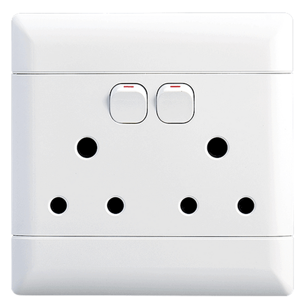 NEU Double SSO 2×16A RSA 4×4 - White