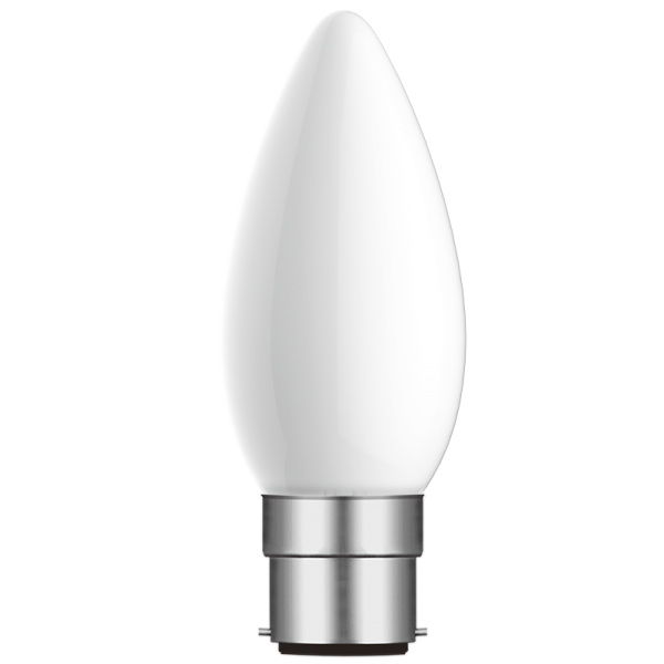 Starlit 5W B22 LED Candle Bulb - Opal, 6000-6500K Daylight