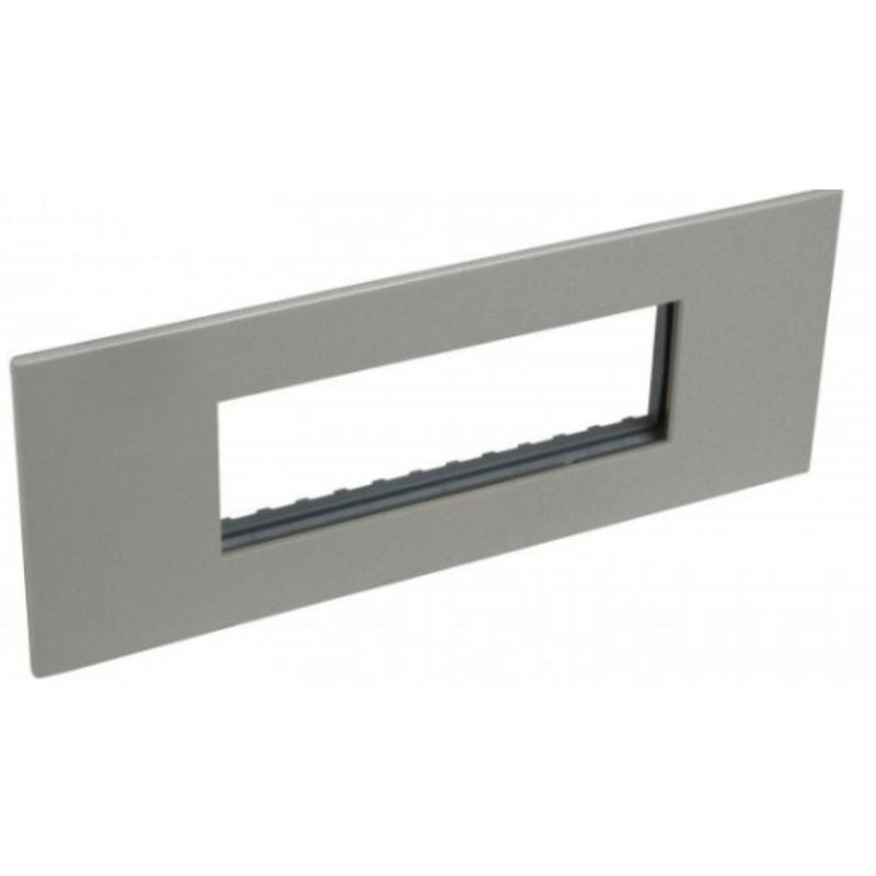 Legrand Arteor 6‑Module Cover Plate + Frame - Magnesium