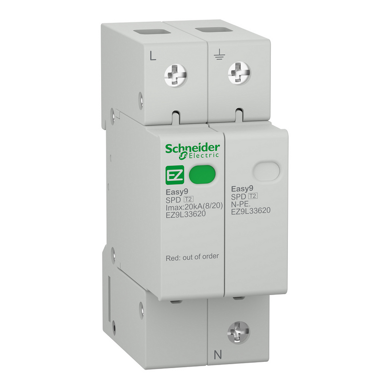 Schneider Easy9 Surge Arrester 1P+N (2-pole) 20 kA