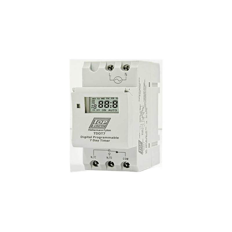 Top Tronic 7-Day Digital Timer - 20A, DIN Rail Mounted