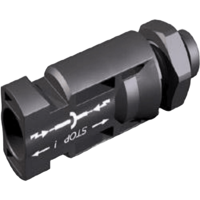 MC4 Panel Mount Gland Connector - 1000V PV Male
