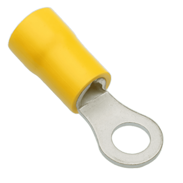 Yellow Insulated Ring Terminal - 4 mm