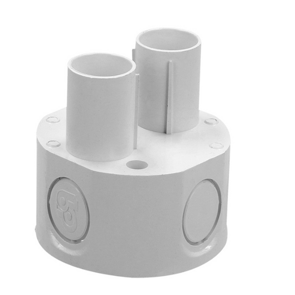 PVC 20 mm 2‑Spout Loop‑In Box