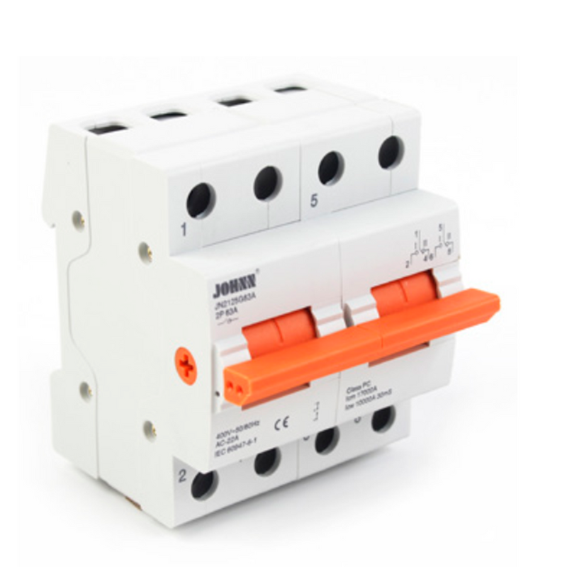 Chint Johnn 2P 63A DIN Changeover Switch - Large Frame