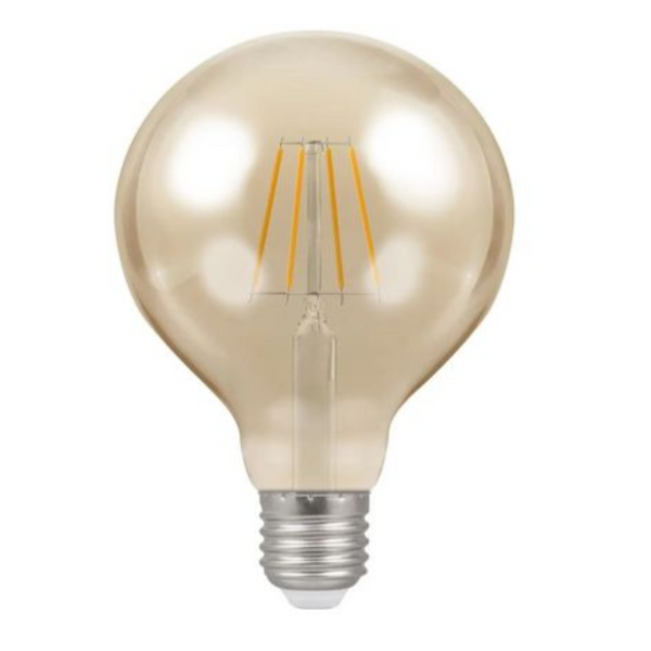 Eurolux E27 G95 4 W Maxi LED Filament Amber (2700 K, Non-Dimmable)