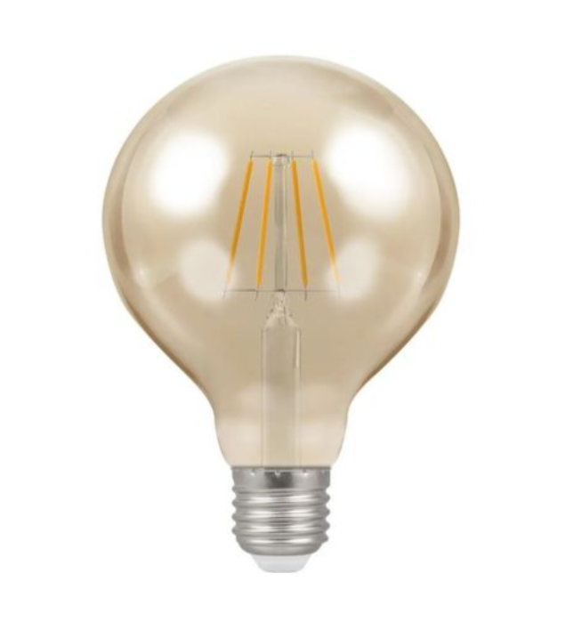 Eurolux E27 G95 4 W Maxi LED Filament Amber (2700 K, Non-Dimmable)