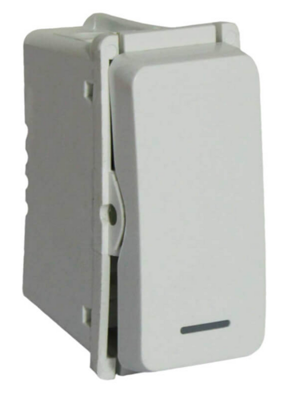 Veti 1 - 1 Lever Module Bell Press Switch Black
