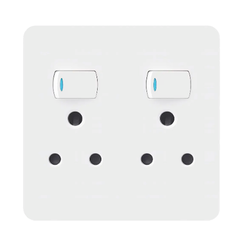 Chint Double Switched Socket - 16A, 4×4