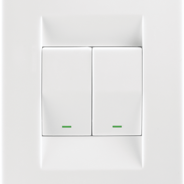 Crabtree Topaz 2‑Lever 2‑Way Switch - 4×2 White