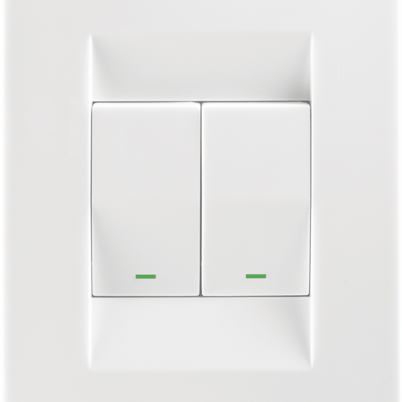 Crabtree Topaz 2‑Lever 2‑Way Switch - 4×2 White