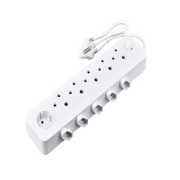 Target 11-Way Multiplug - 5 x RSA 3-Pin, 5 x V-Slim, 1 x Schuko, with Main On/Off Switch