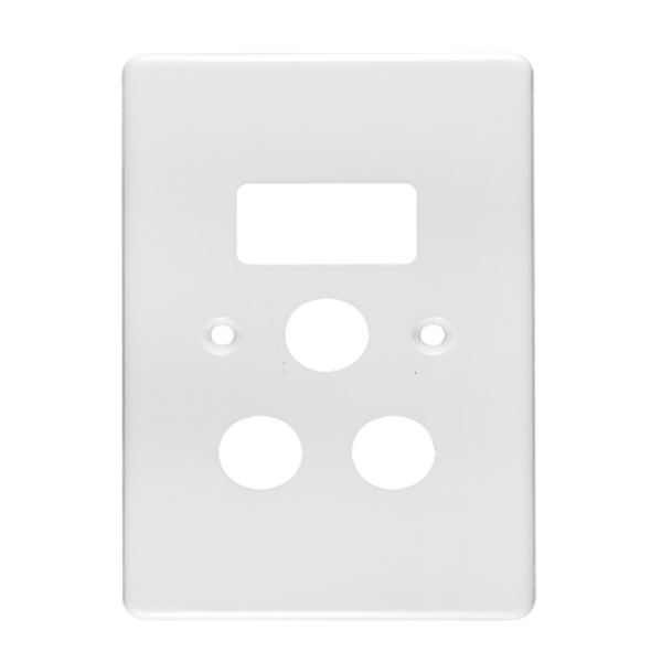 Crabtree Classic SSO 1×16A RSA Vertical Cover Plate - 4×2, White