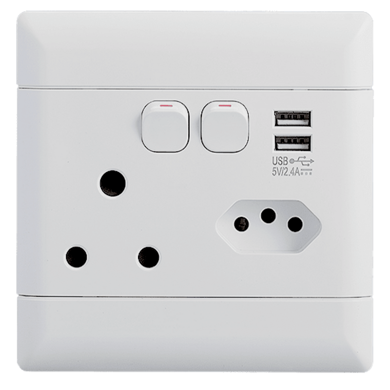 Neu SSO Single + Euro + USB (A;C Type FC) 100×100 NESSE2U44