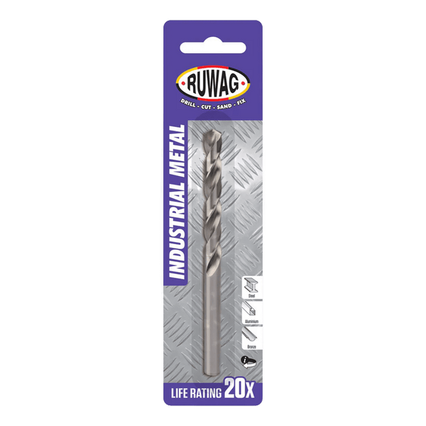 Ruwag 8 mm HSS Metal Drill Bit - Industrial Grade (Carded)