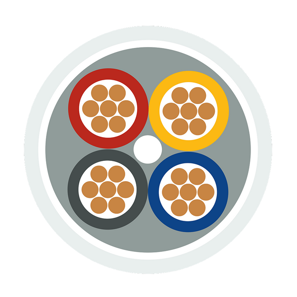 Surfix 1.5mm² x 4c + E White, 300/500V (19A) - Per Meter